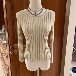 Maria de Ripabianca Creamy Oatmeal Open Back Sweater 8-10